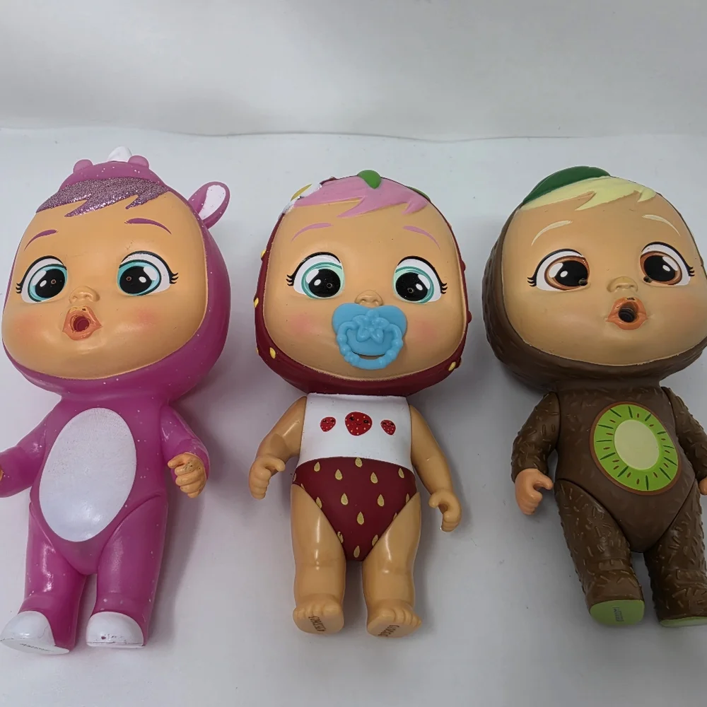 IMC Toys Cry Babies Baby Doll Unicorn Strawberry Kiwi Lot of 3